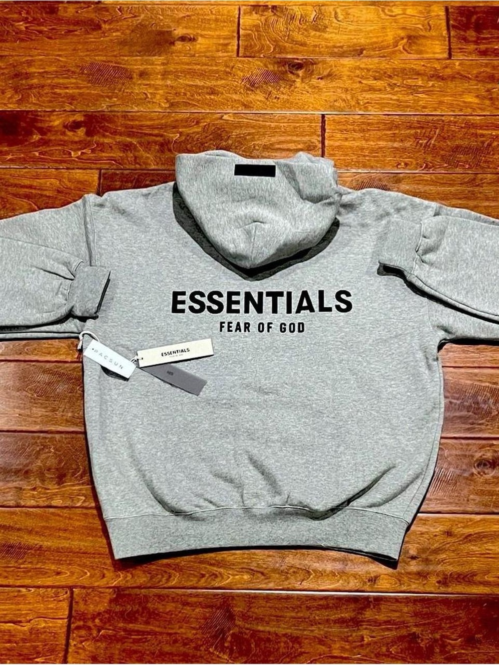 Essentials Men's Light Gray Pullover Hoodie - Picture 2 of 6